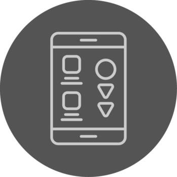 un teléfono con un botón y un ligero en eso vector