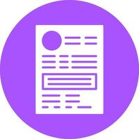 A purple circle with a document icon on it vector