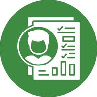 A green circle with a person's head on it vector