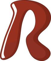 A red letter r with a white background vector