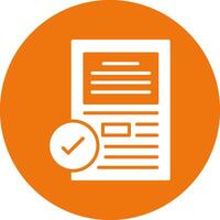 A document icon with a check mark and a paper vector