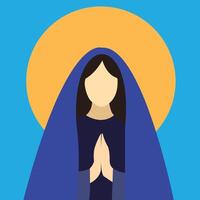 Feast of the Assumption of the Virgin Mary. The Blessed Virgin Mother Mary. Feast of the Immaculate Conception of the Virgin Mary. Virgin of the Assumption vector