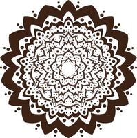 Circular pattern in the form of a mandala. Henna tatoo mandala. Mehndi style. Decorative pattern in oriental style. Coloring book page. vector