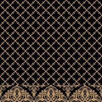 luxury batik abstract border pattern vector