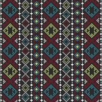 multi colored abstract ethnic batik pattern vector