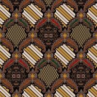 abstract batik solo fabric pattern vector