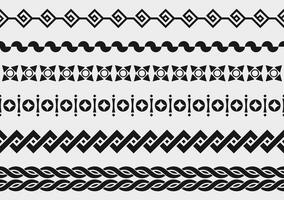 abstract ethnic border frame collection vector