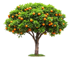 Orange tree with many oranges on it png