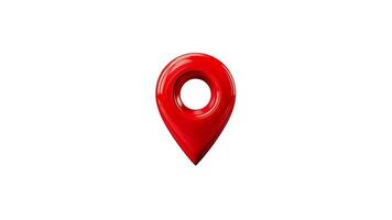 3d pin domain marker, red map pointer, red pin pointer video