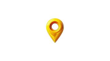 yellow map pointer with pin icon video
