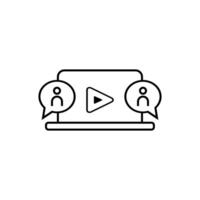 Live webinar icon in simple style. Online training webinar illustration on white background. vector