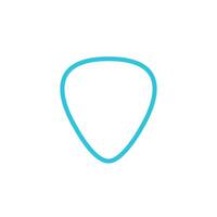 Guitar pick icon. Isolated on white background. From blue icon set. vector