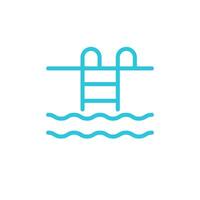 Swimming pool icon. Isolated on white background. From blue icon set. vector