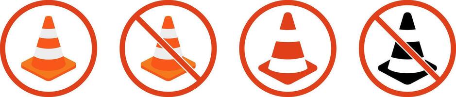 Traffic cone icon vector