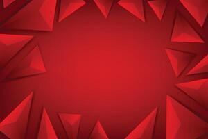 abstract red background with triangles vector