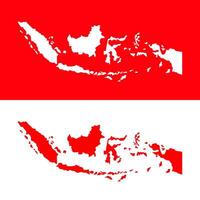 map of the Indonesian archipelago with a red and white background vector
