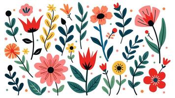 Collection of stunning floral compositions with roses and leaves, ideal for enhancing romantic themes in invitations and decor. vector