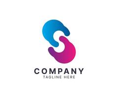 S letter colorful logo design symbol for business. vector