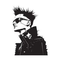 Punk Rock Style Images isolated on white background vector