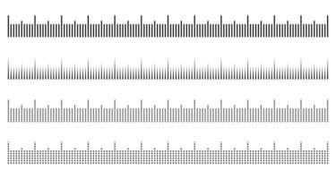 Dotted ruler scale measure line sign illustration. Dashed ruler with a scale in centimeters. vector
