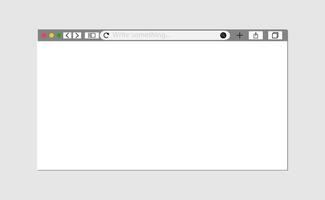 Internet browser window. Web window screen. Internet empty page concept illustration. vector