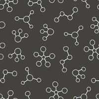 Outline Bunch of Molecule Seamless Pattern illustration Design vector