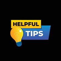 helpful tips Light bulb collection vector