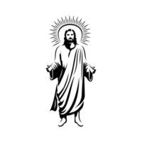 Jesus Christ with open arms design vector