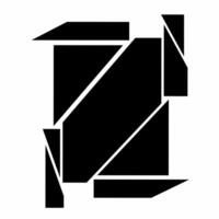 design template shape geometric black modern vector