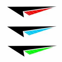 illustration graphics of design abstract elements for decal sticker car vector