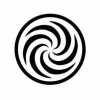 illustration of spiral elements forming a circle vector