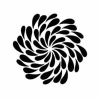 illustration of spiral elements forming a circle vector