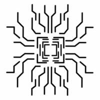 graphic illustration of technology circuit design vector