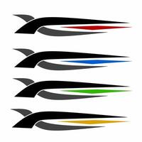 design abstract elements for decal car vector