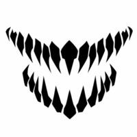 design canine teeth suitable for scary elements vector