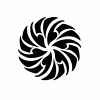 illustration of spiral elements forming a circle vector
