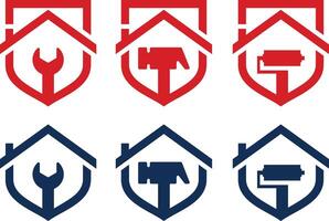 collection of icon home improvement logos vector
