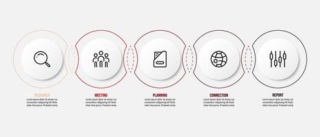 Timeline business for presentation. vector