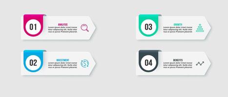 Infographic template for presentation. vector