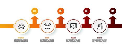 Timeline for presentation infographic template. vector