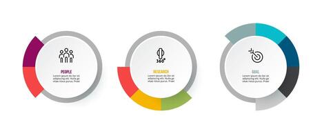Percenteage for presentation infographic template. vector