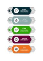 Workflow infographic template. vector
