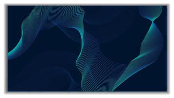 Blue abstract background with dynamic waves. illustration for your design. vector