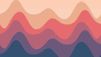 Abstract soft retro colorful dynamic waves background vector
