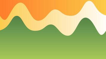Abstract green and yellow dynamic waves background vector