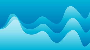 Abstract simple soft blue dynamic waves background vector