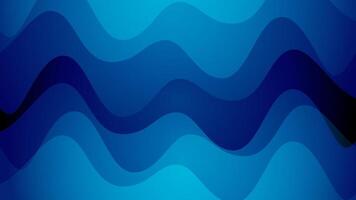 Abstract deep blue dynamic waves background vector
