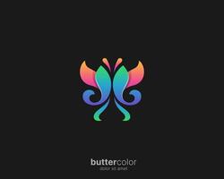 Creative colorful butterfly logo vector
