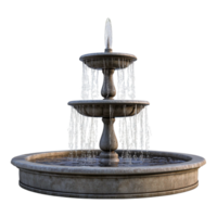 A fountain with water flowing out of it png