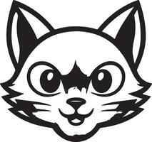An illustration of a cat head icon vector